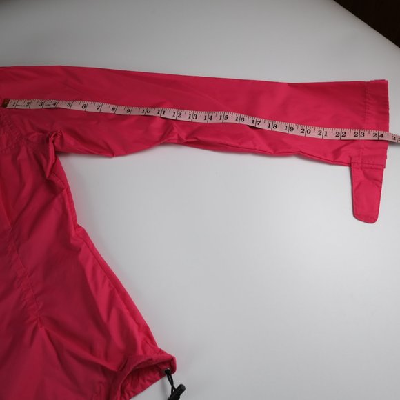 Columbia Women's M Lightweight Full Zip Hooded Nylon Windbreaker Jacked Pink - Picture 12 of 12